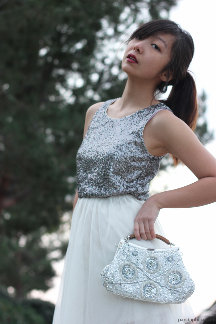 silver sequin holiday dress