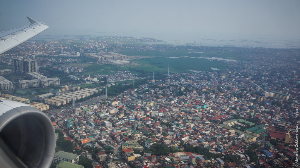 Вид на Манилу из самолета