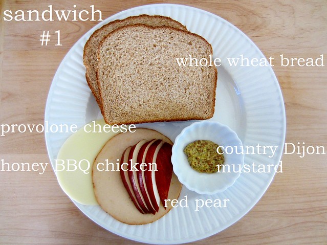 52 sandwiches #1: chicken and pear grilled cheese