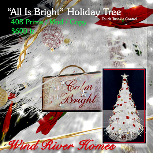"All Is Bright" Holiday Tree by Teal Freenote