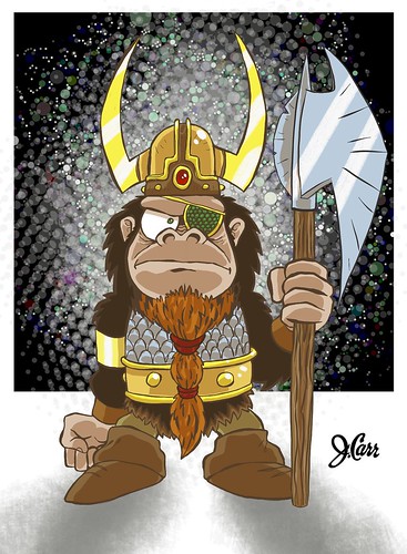 Odin, king of the monkey gods! by jcarrtoons