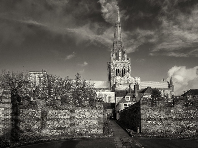 Chichester Cathedral from Canon Lane