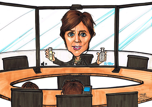 Net Conference meeting VCS caricature for P&G