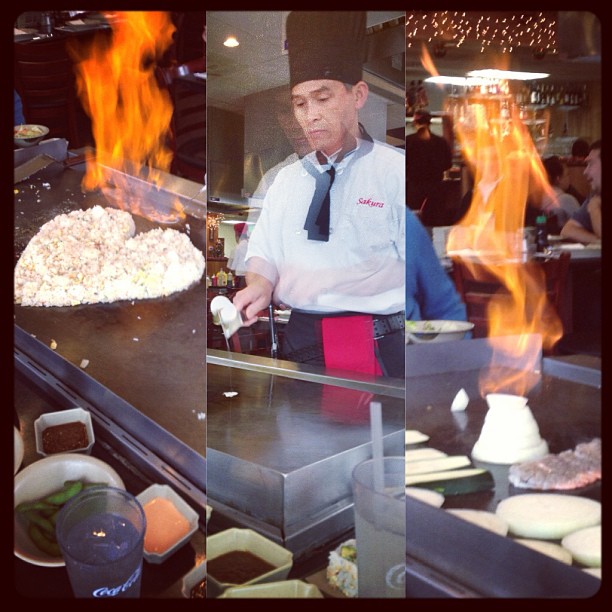 Team birthday lunch! #tepanyaki #fire #flames #yum
