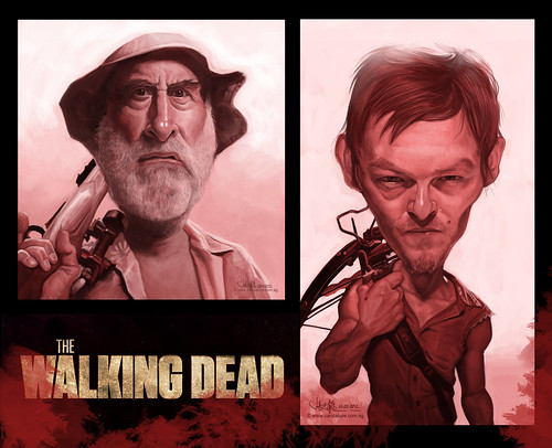 digital caricature of The Walking Dead