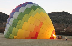 Heating Up A Hot Air Balloon For Takeoff - A Frame By Frame Slide Show
