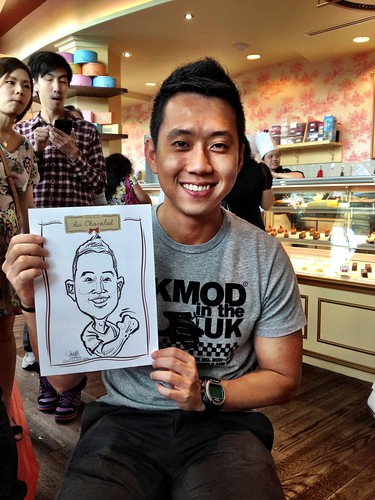 caricature live sketching for Au Chocolat Opening - Day 2 - 10