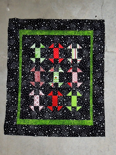 Starry Skies and Churn Dashes Doll Quilt