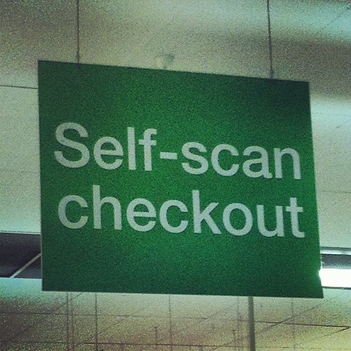I was going to try 'self-scan', but couldn't find my barcode #shopping