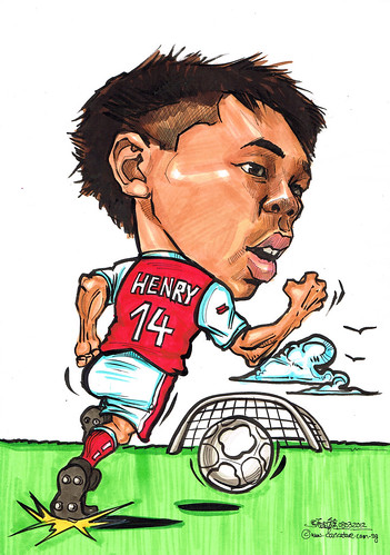 soccer player caricature Thierry Henry 14