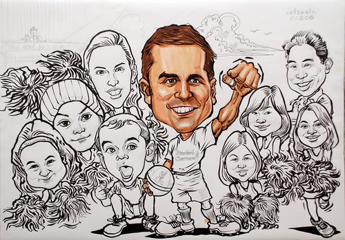 group caricatures for Cisco - progress