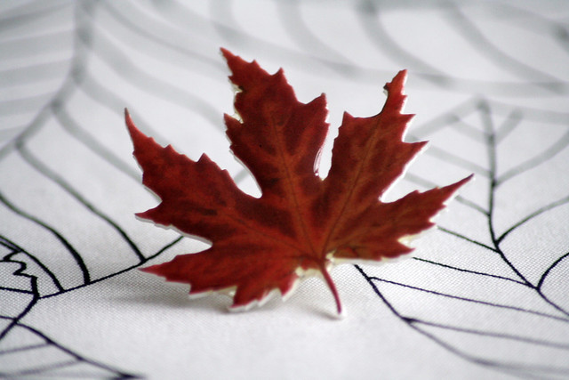 Handmade Maple Leaf Brooch