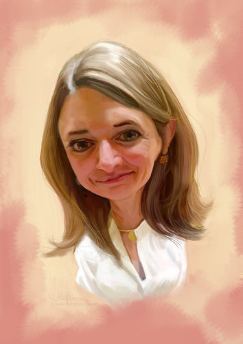 digital caricature of Lisa Watson for Hewlett Packard