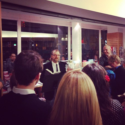 Glad I came early - Greenlight Books is absolutely packed for the George Saunders event. He's the best!