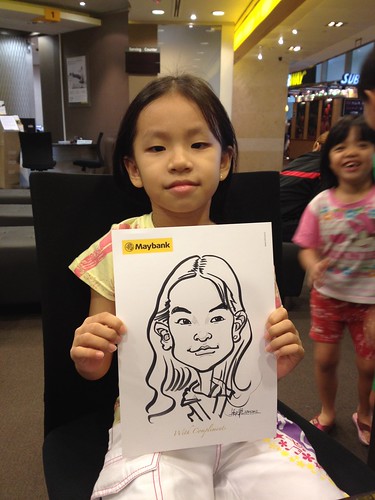 caricature live sketching for Maybank Roadshow - 10