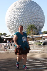 In front of Spaceship Earth