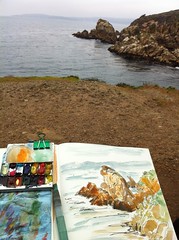 Drawing in Point Lobos