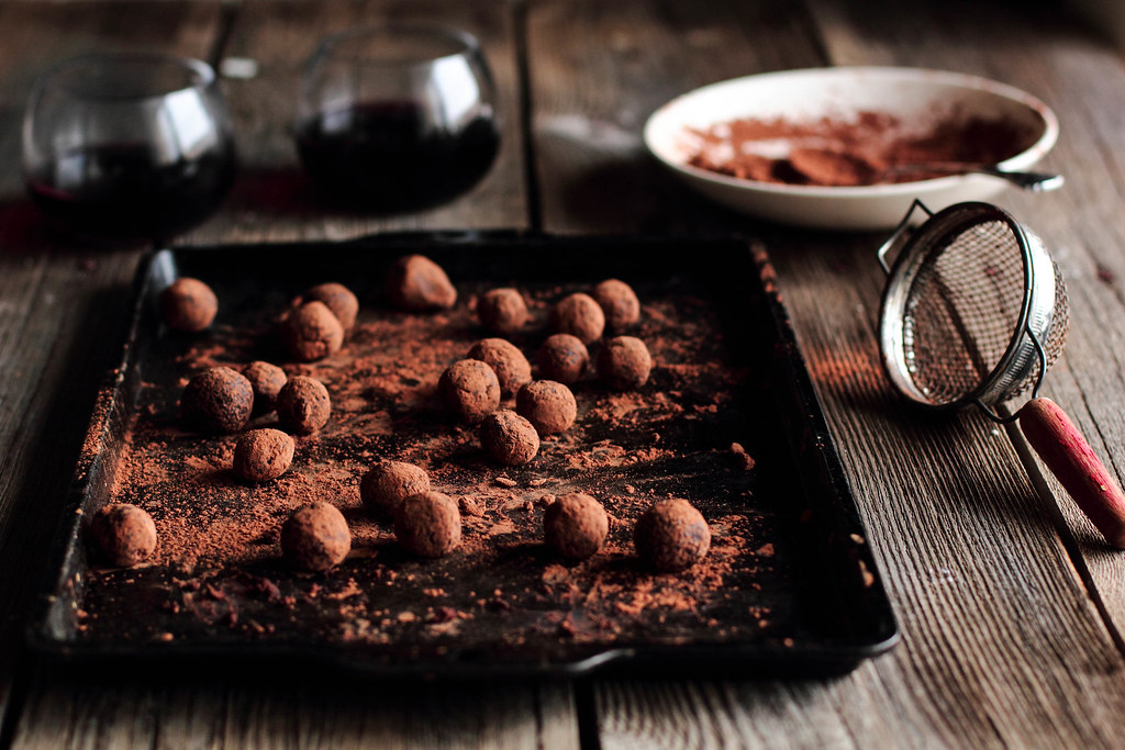 Red Wine Chocolate Truffles