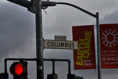 Streets perpendicular to Columbus facing the South West
