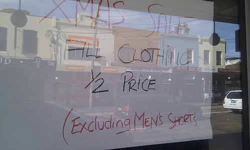 Excluding men's shorts