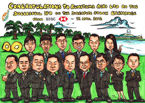 group caricatures for HSBC - Bumitama Agri (original)