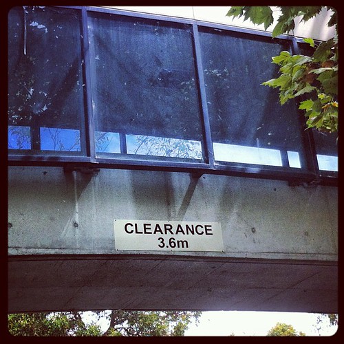 It's an overhead walkway Clearance. Now only 3.6 million #sign