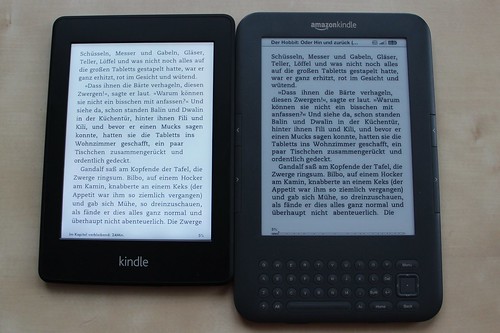 Kindle paperwhite vs. Kindle Keyboard