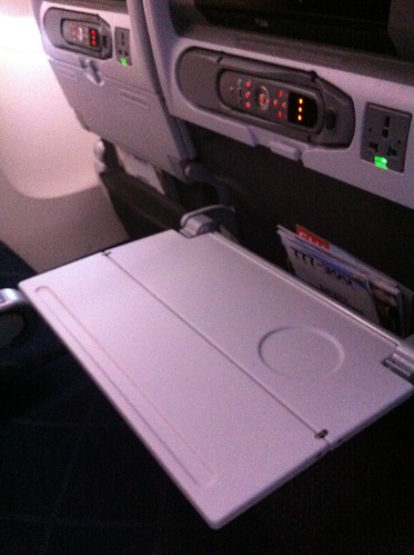 American Airlines 777-300ER tray