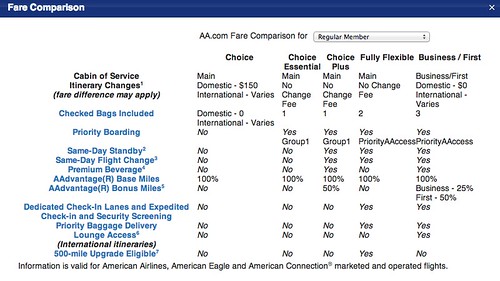 American Airlines options