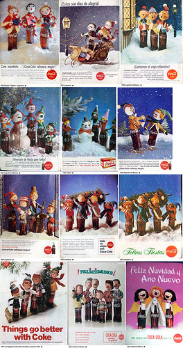 1960-1967 Coca-Cola Natal Christmas Navidad Argentina Pupet Series Ads by roitberg