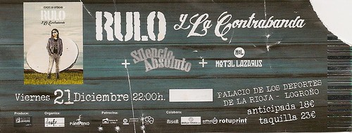 El Rulo Silencio Absoluto Motel Lazarus Concierto Palacio de los deportes Logroño 21-12-2012