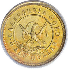 1853 Arms of California 50c reverse