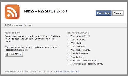 FBRSS - RSS Status Export