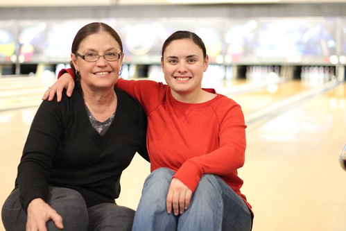 Mom and Grace Bowling