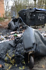 Brennende Mülltonnen in der Silvesternacht - 01.01.13