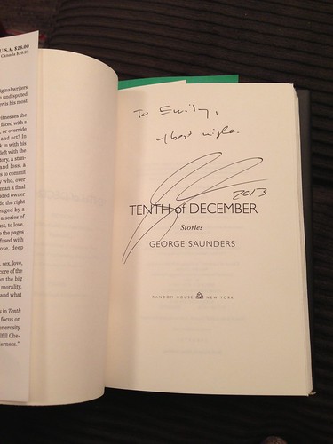 Signed copy of Tenth of December by George Saunders.