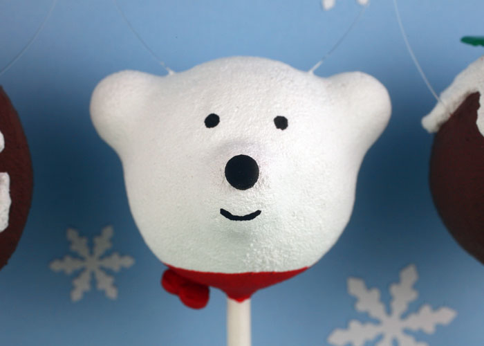 Polar Bear Cake Pop Ornament