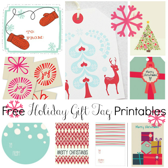 holiday gift tag printables