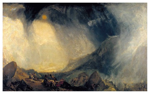 009-Tormenta de nieve, Aníbal y su ejército cruzando los Alpes -1812-pintura al oleo- J. M. W. Turner-via tate.org.uk