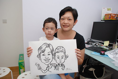 caricature live sketching for birthday party 10032012 - 5