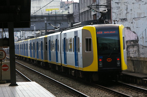 Light Rail Transit Authority 1200series in Doroteo Jose station, Manila, Philippine /Dec 30, 2012