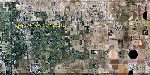 satellite view of Lancaster (via Google Earth)