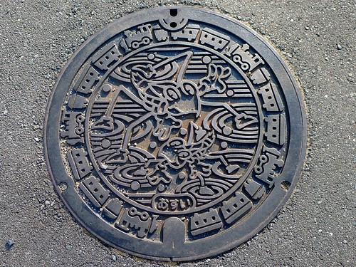 Ogori town Yamaguchi pref, manhole cover 2 （山口県小郡町のマンホール２）