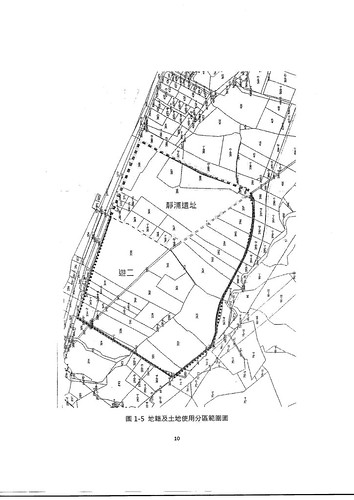 靜浦遺址位置、地籍及土地使用分區範圍圖
