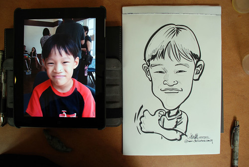 caricature sketching for a birthday party 07072012 - 12