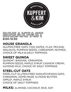 Kupfert & Kim - Breakfast menu