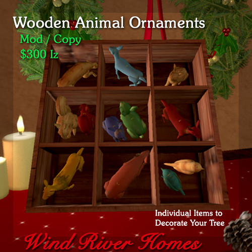 Wooden Animal Ornaments by Teal Freenote