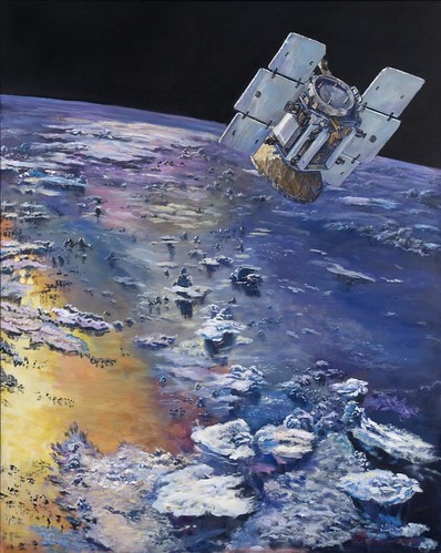 Artwork by GLOBE scientist and artist, Dr. Graeme Stephens, Principal Investigator of the NASA CloudSat mission.  GLOBE cloud observations are used by the CloudSat team to provide ground truth data for the satellite.
