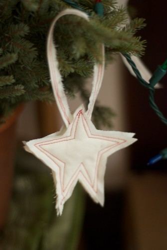 stitched star ornament