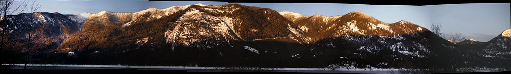 French Cabin Mountains Sunrise Pano